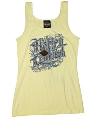 Vintage Y2K Harley Davidson Embellished Bling Tank Top